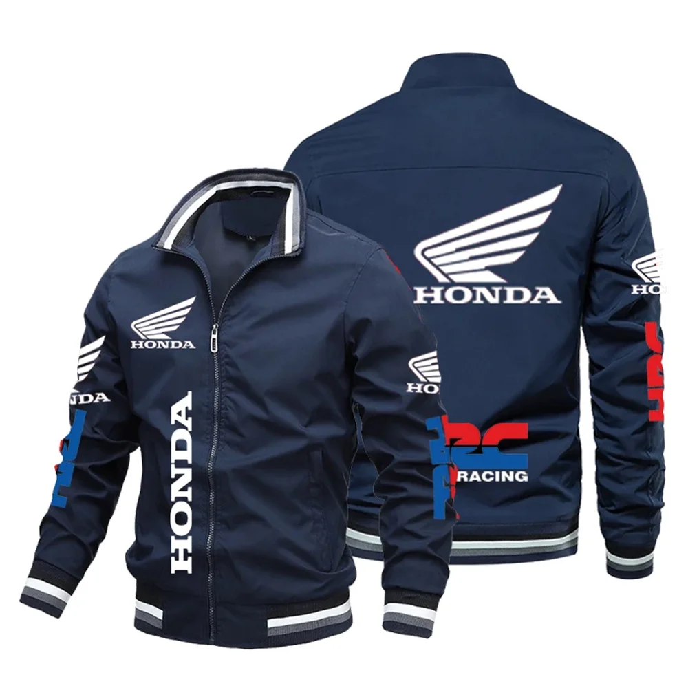 Mens Fashion Bomber Jacket - Honda Moto 2025 New Motorcycle Jacket