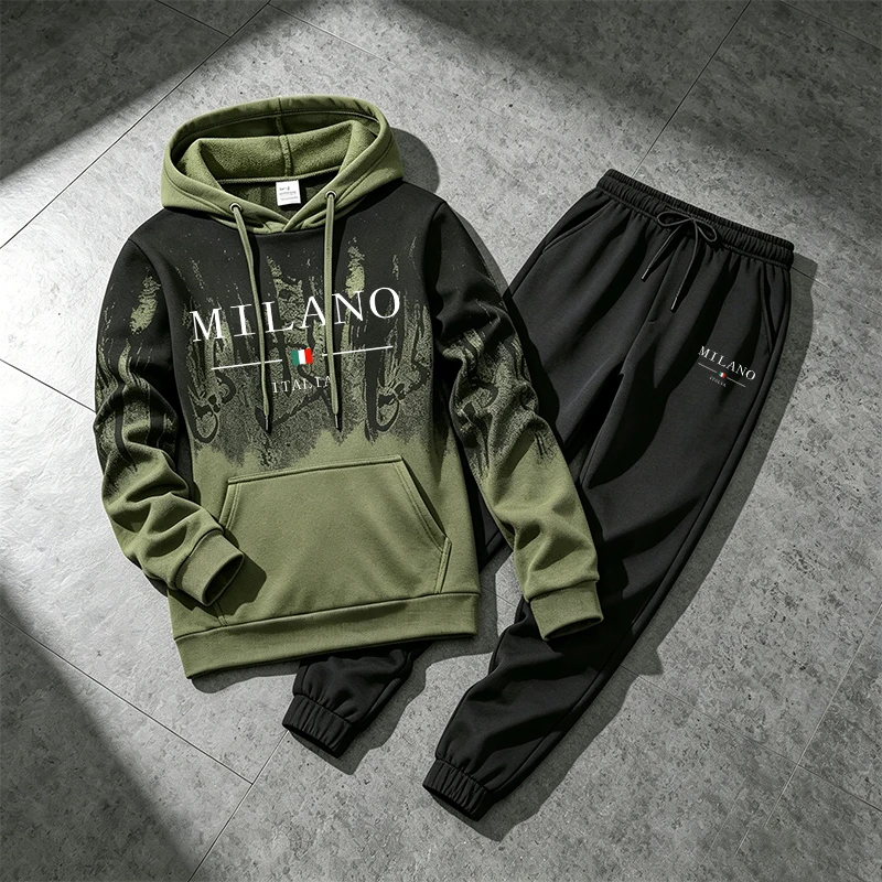 Men'S Fashion For 2026 - Italy Fashion Sportswear 2pcs Set Male