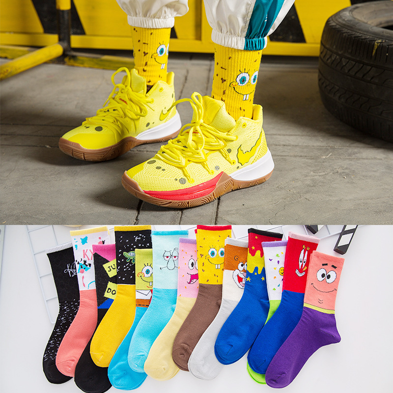 Men'S Fashion Model - SpongeBob Squidward Cartoon Cotton Socks for