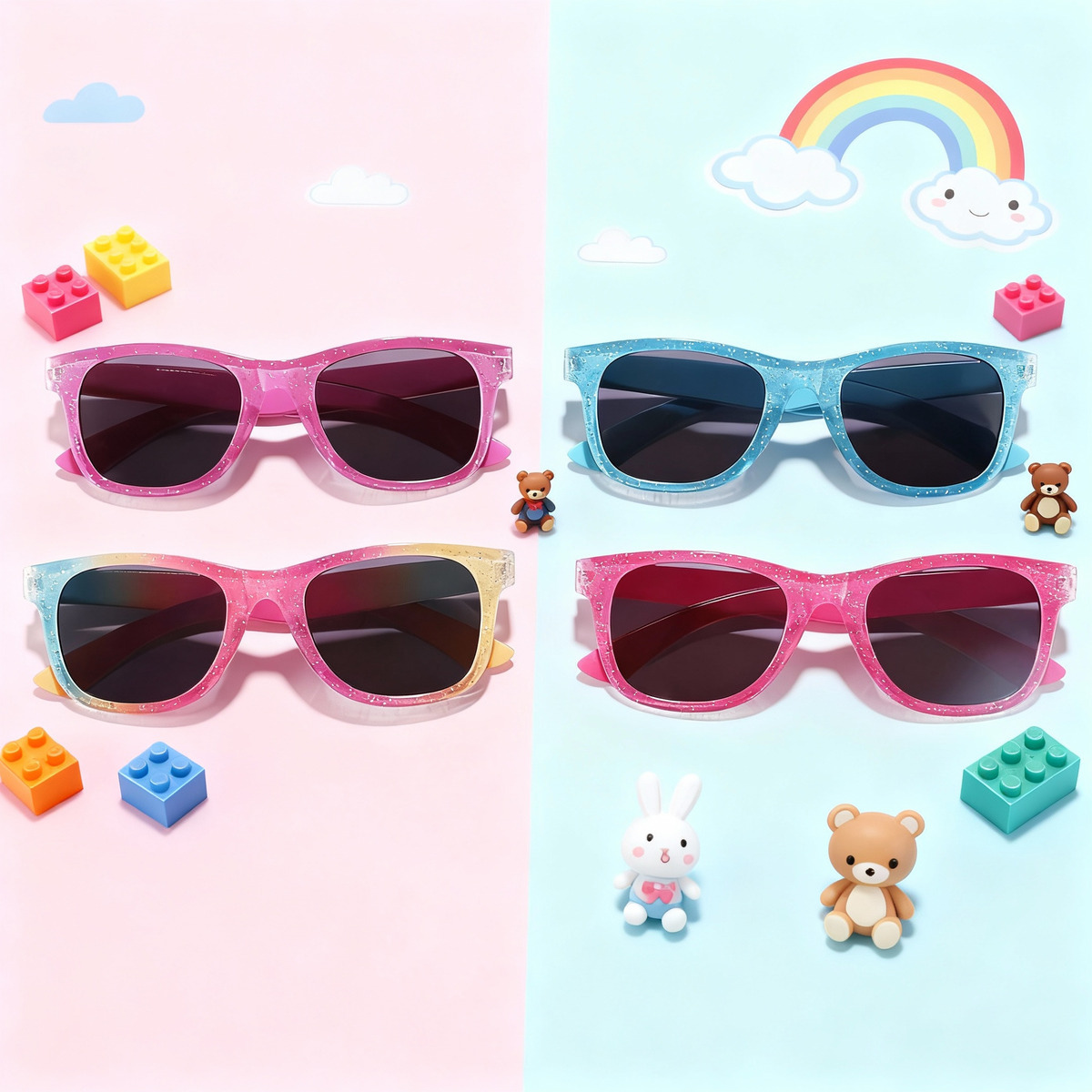 Men'S Fashion Essentials 2025 - 2025 Sunglasses New Children's Colorful Fine
