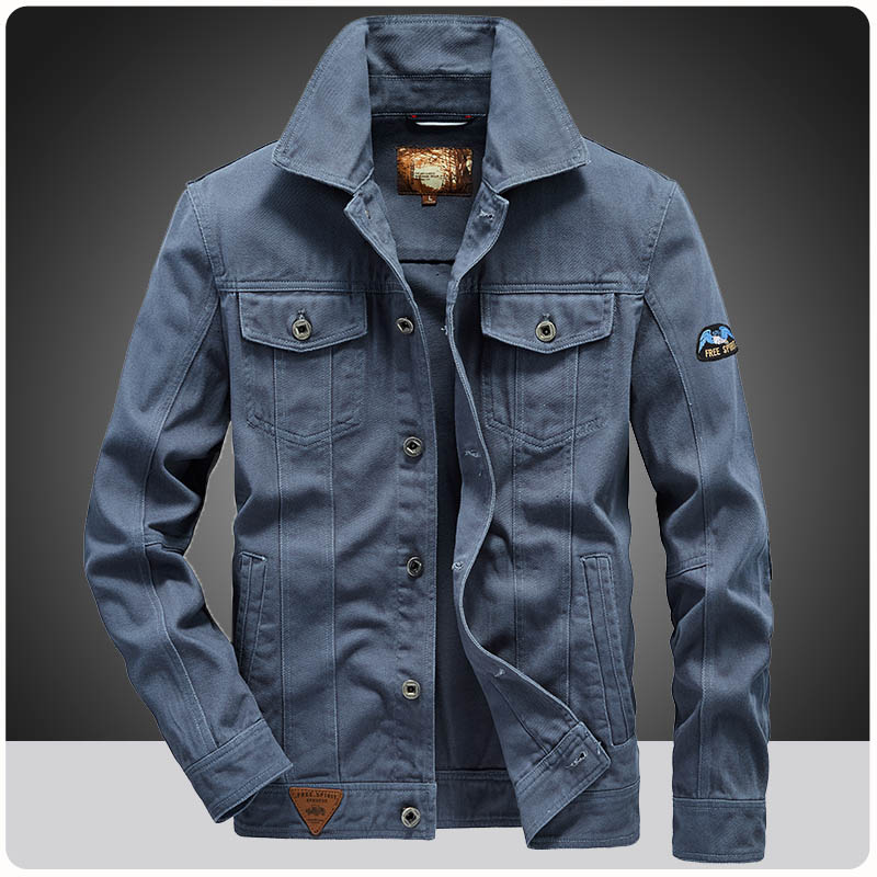 Mens Fashion Bomber Jacket - High Quality Spring Autumn 100% Cotton