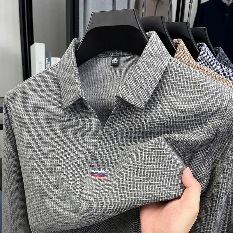 Men'S Fashion V Neck T Shirts - High end brand men's long sleeve