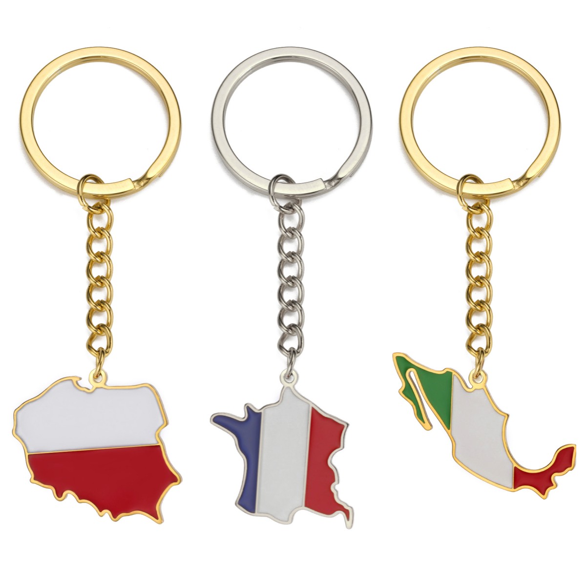 Men'S Fashion Qatar - Dreamtimes France Poland Mexico Map Pendant