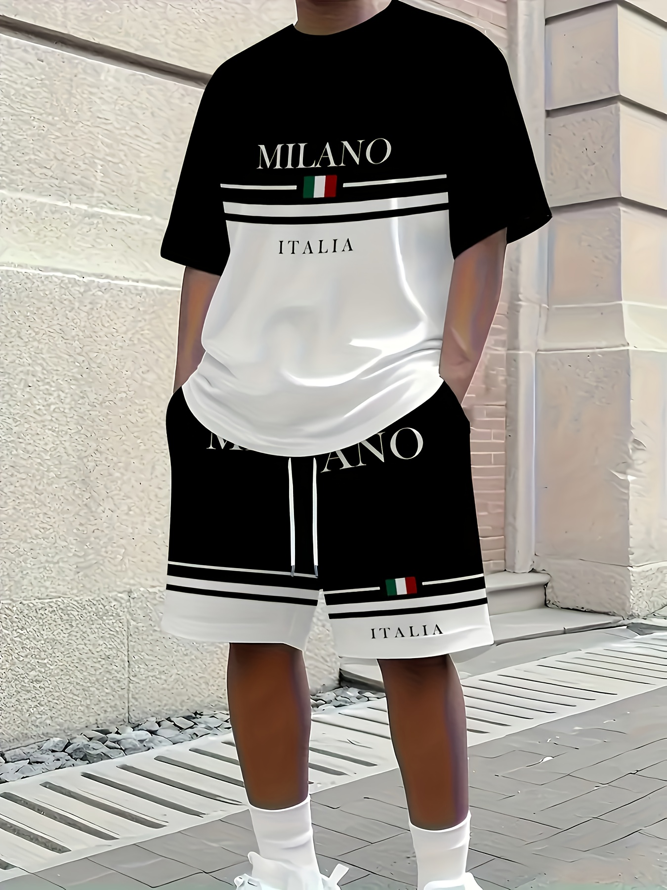 Men'S Fashion Model - 2026 Summer New Men's Short-Sleeved Set
