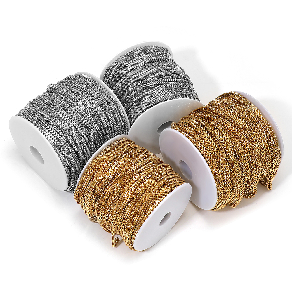 Men'S Fashion Necklaces - 1 Meter Stainless Steel Fashionable Double
