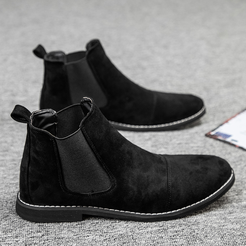 Mens Fashion Dress - Fashion Yellow Chelsea Boots Men Pointed