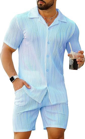 Men's 2 Piece Outfits Short Sl - Men'S Fashion And Style recensione e prezzo