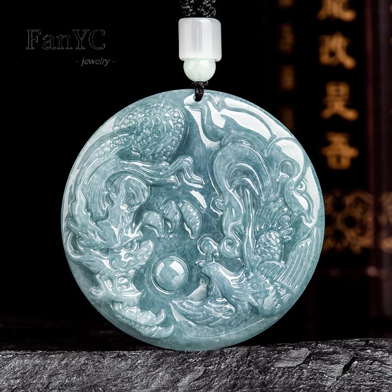 Natural A-goods Jadeite Blue W - Men'S Fashion Necklaces recensione e prezzo