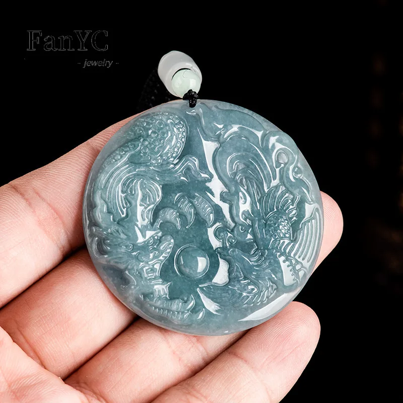 Natural A-goods Jadeite Blue W - Men'S Fashion Necklaces recensione e prezzo