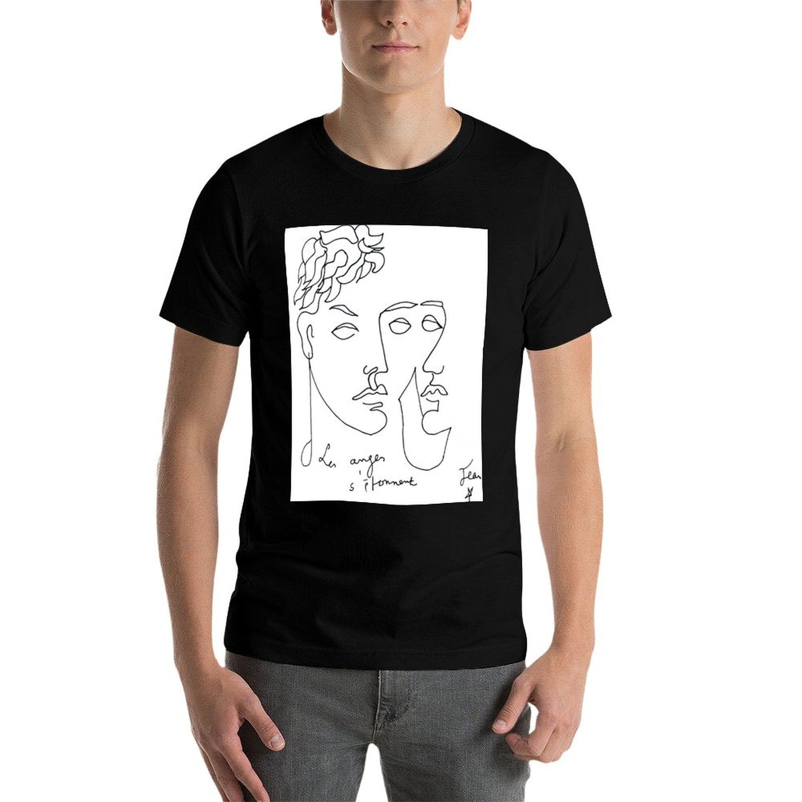 jean cocteau artwork T-Shirt F - Jeans Shirt Fashion For Men recensione e prezzo