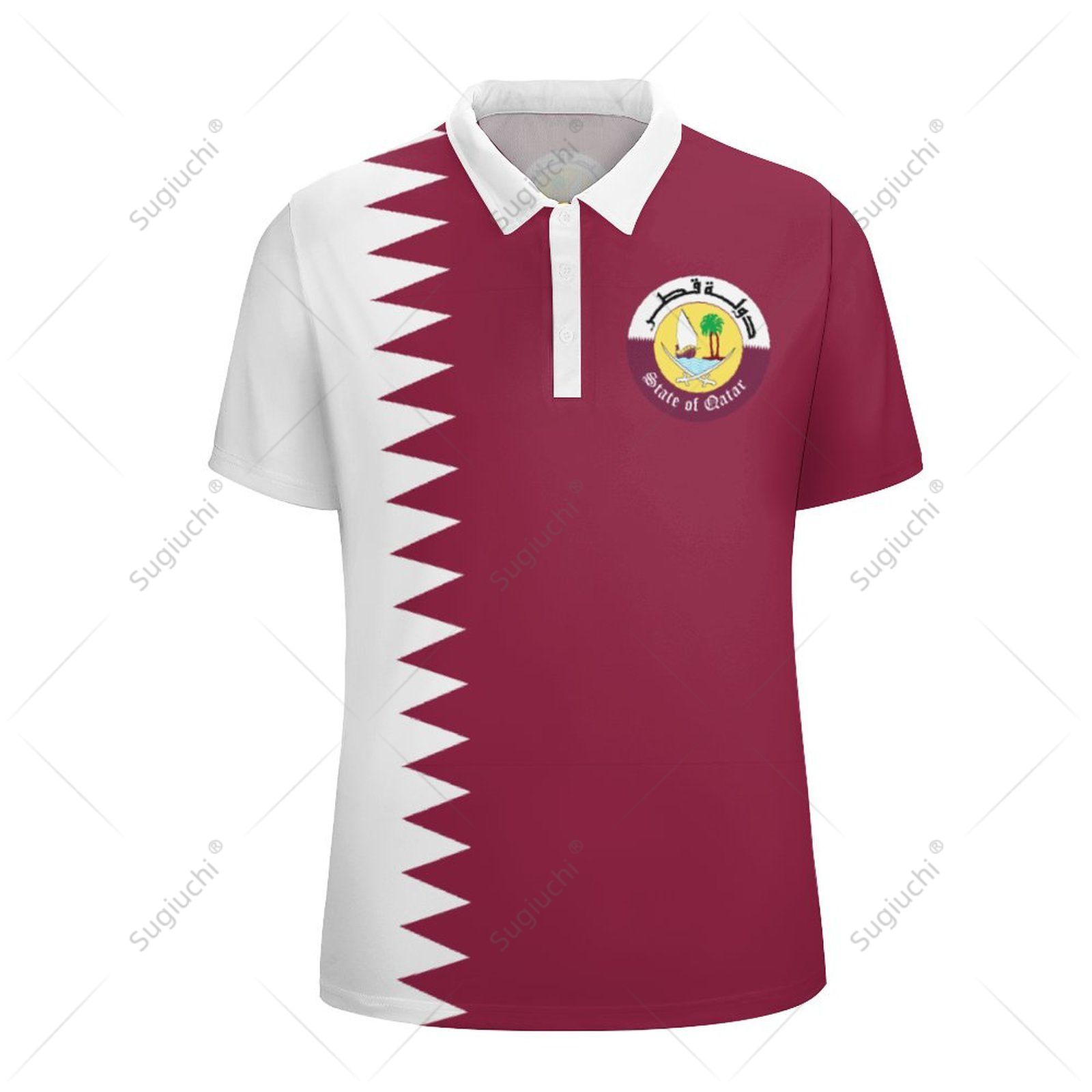 Unisex Polo Shirt Qatar Flag 3 - Men'S Fashion Qatar recensione e prezzo