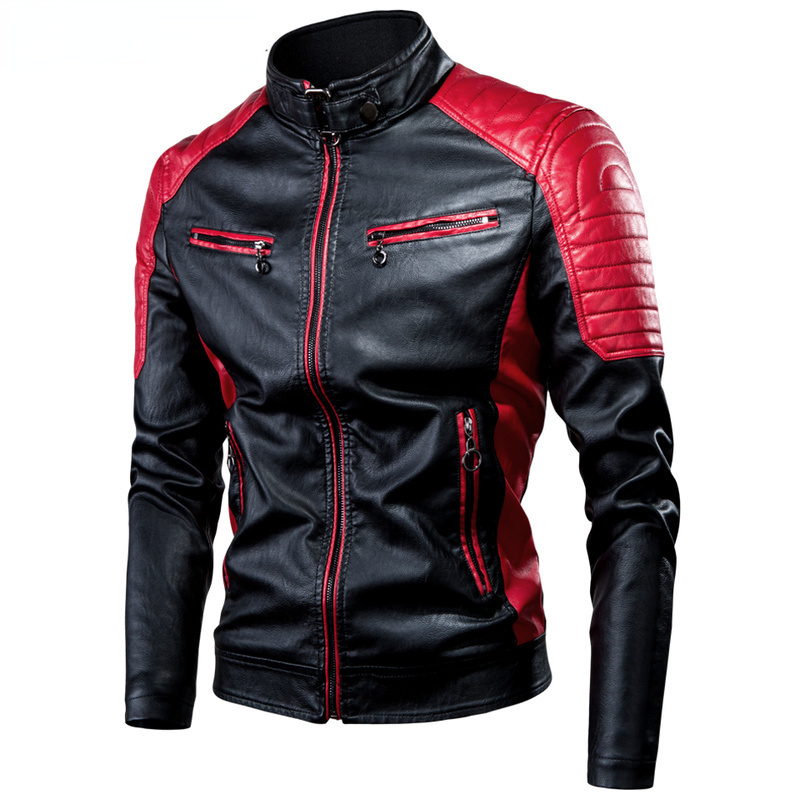 Men Motorcycle Leather Jacket  - Mens Fashion Bomber Jacket recensione e prezzo