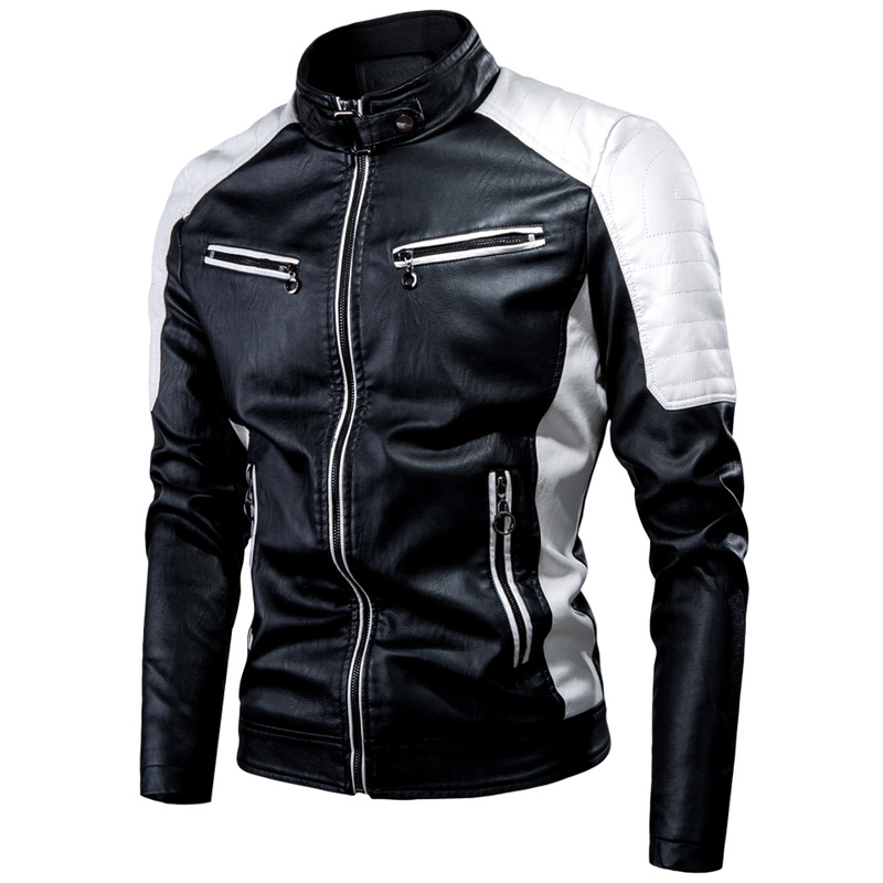 Men Motorcycle Leather Jacket  - Mens Fashion Bomber Jacket recensione e prezzo