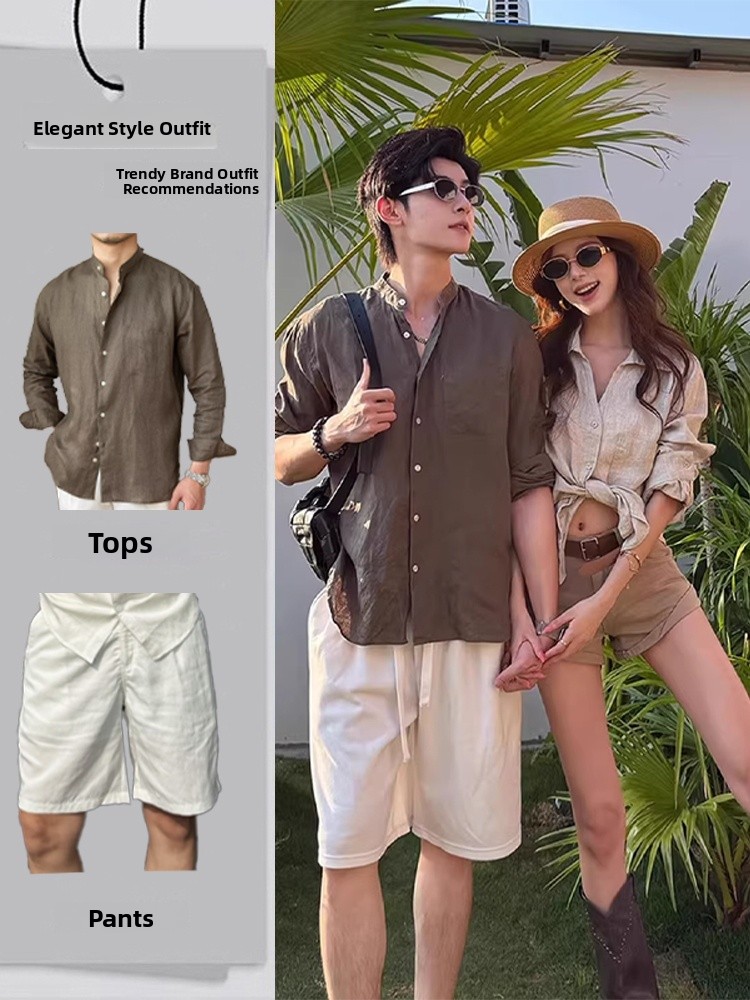 Island Vacation Style Men's Lo - Linen Shirt Summer recensione e prezzo
