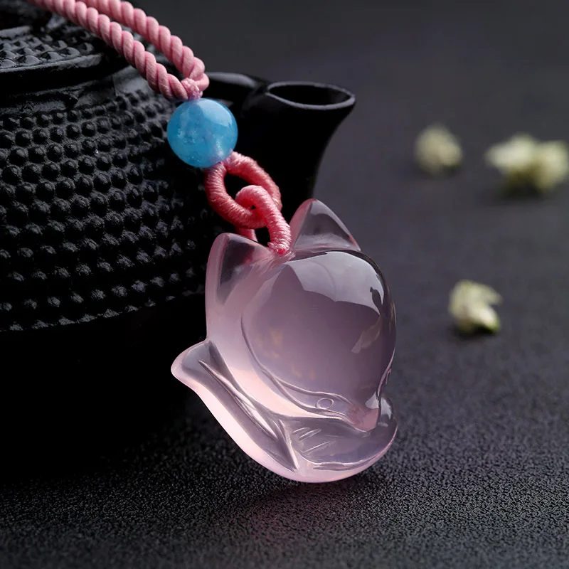 1PC Natural Pink Chalcedony ag - Men'S Fashion Necklaces recensione e prezzo