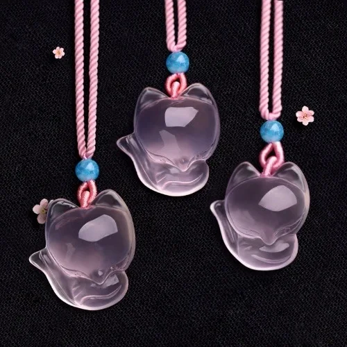 1PC Natural Pink Chalcedony ag - Men'S Fashion Necklaces recensione e prezzo