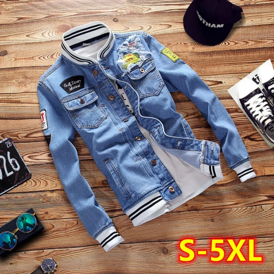 New 2026 Men's Denim Jackets F - Mens Fashion Bomber Jacket recensione e prezzo