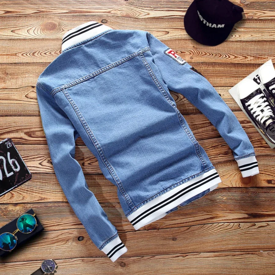 New 2026 Men's Denim Jackets F - Mens Fashion Bomber Jacket recensione e prezzo