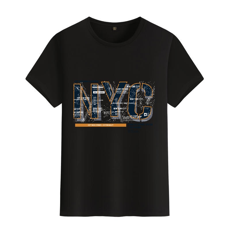 Men's Black Round-Neck Short-S - Men'S Fashion Nyc recensione e prezzo