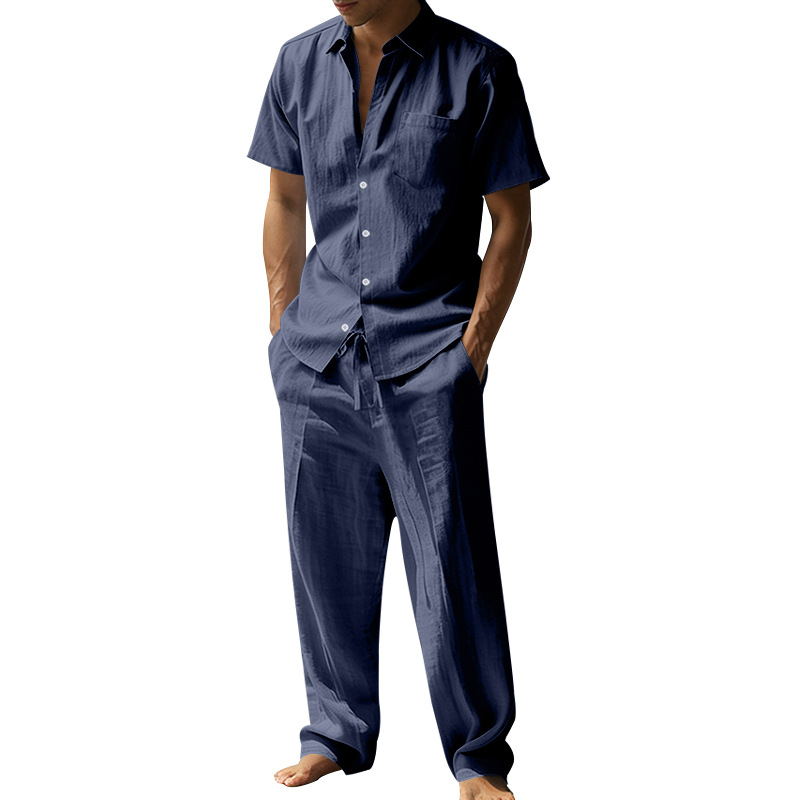 Summer linen lapel short-sleev - Linen Shirt Summer recensione e prezzo