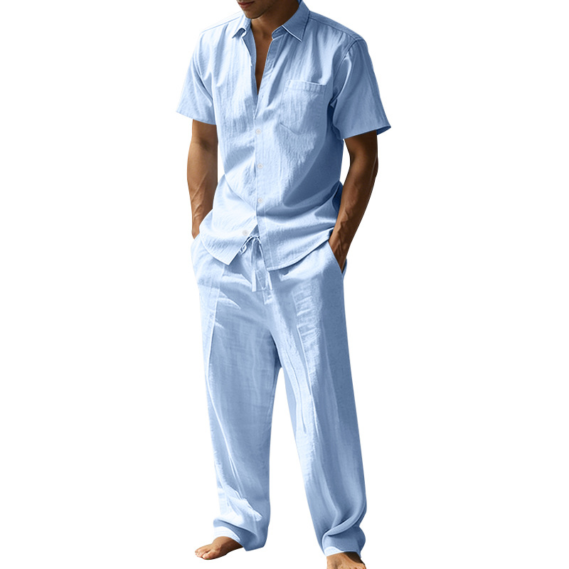 Summer linen lapel short-sleev - Linen Shirt Summer recensione e prezzo