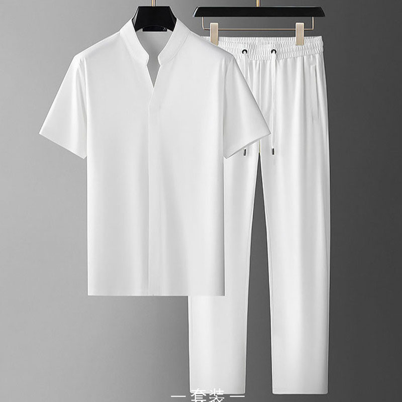 Summer fashion silky silk two- - Men'S Fashion V Neck T Shirts recensione e prezzo