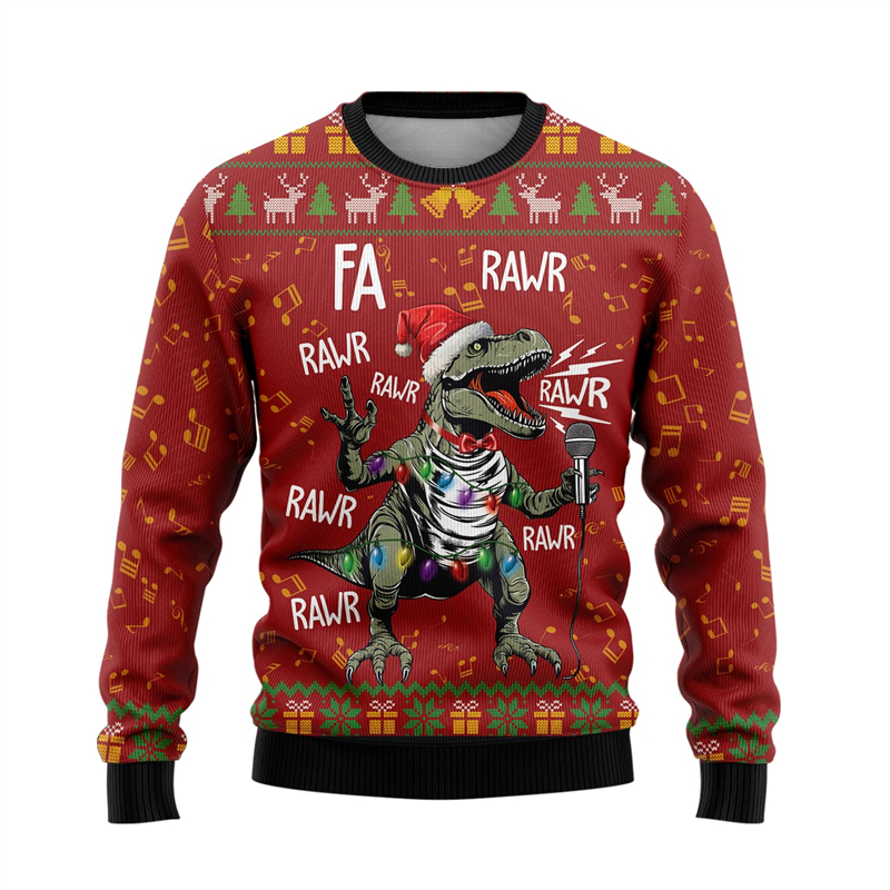 In Funny Dinosaur Ugly Christm - Mens Xmas Fashion recensione e prezzo