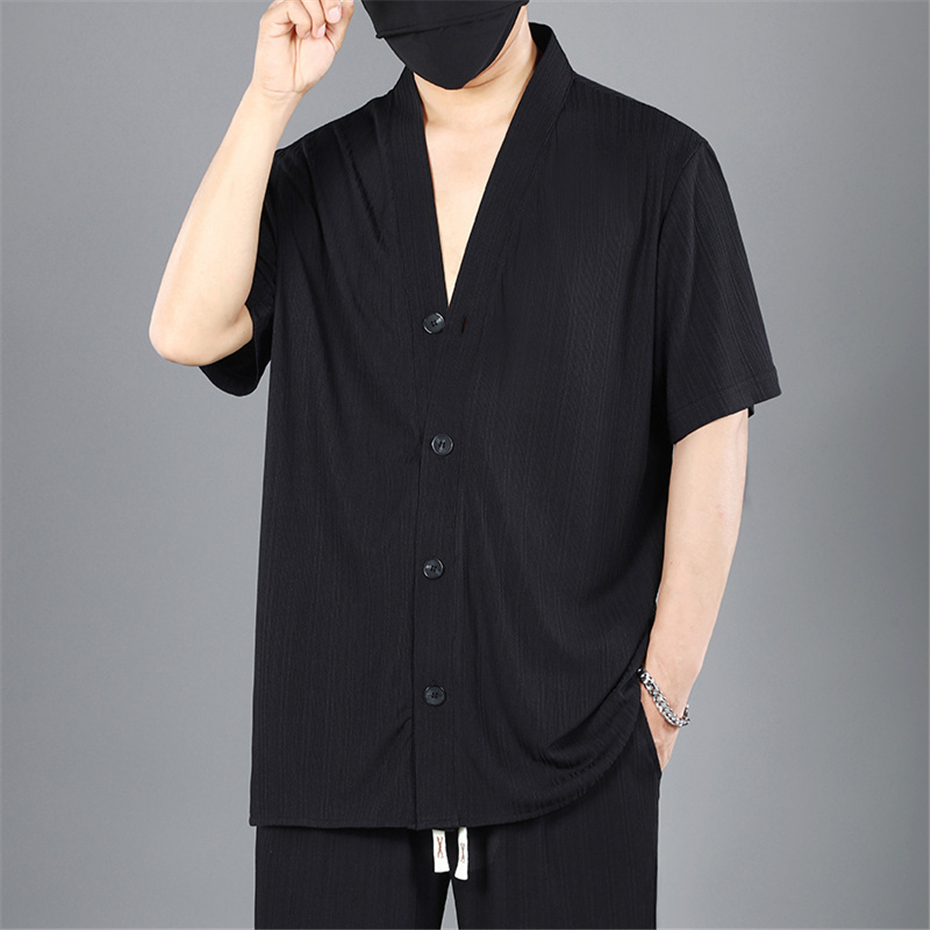 Summer Cool Suits Men Plus Siz - Men'S Fashion V Neck T Shirts recensione e prezzo