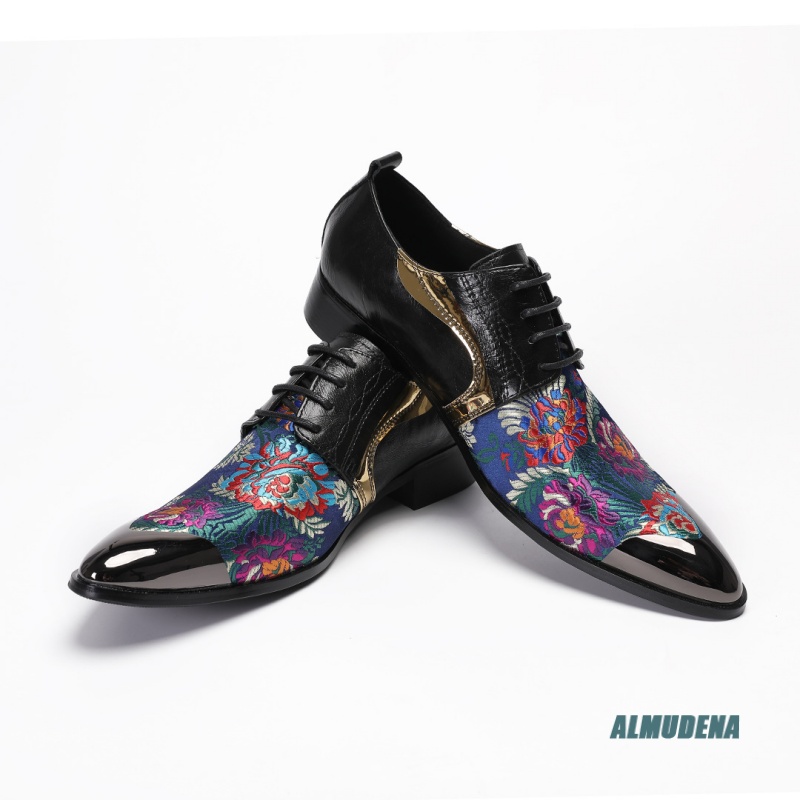 Pointed Toe Floral Patchwork M - Mens Fashion Dress recensione e prezzo