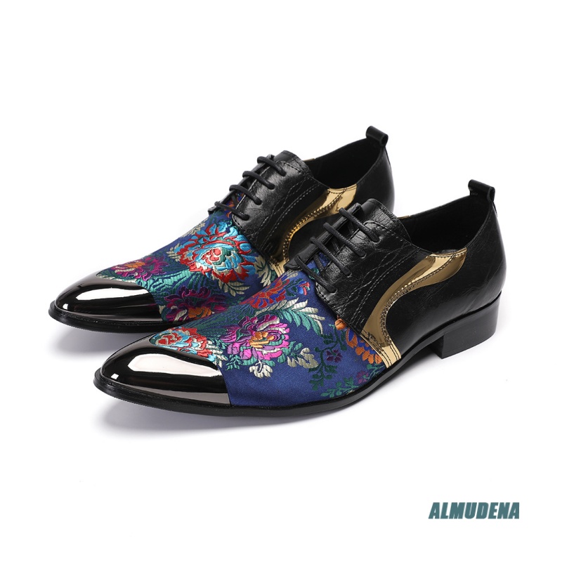 Pointed Toe Floral Patchwork M - Mens Fashion Dress recensione e prezzo