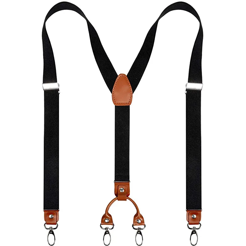2.5cm 4 Clips Suspenders Clips - Jeans Shirt Fashion For Men recensione e prezzo