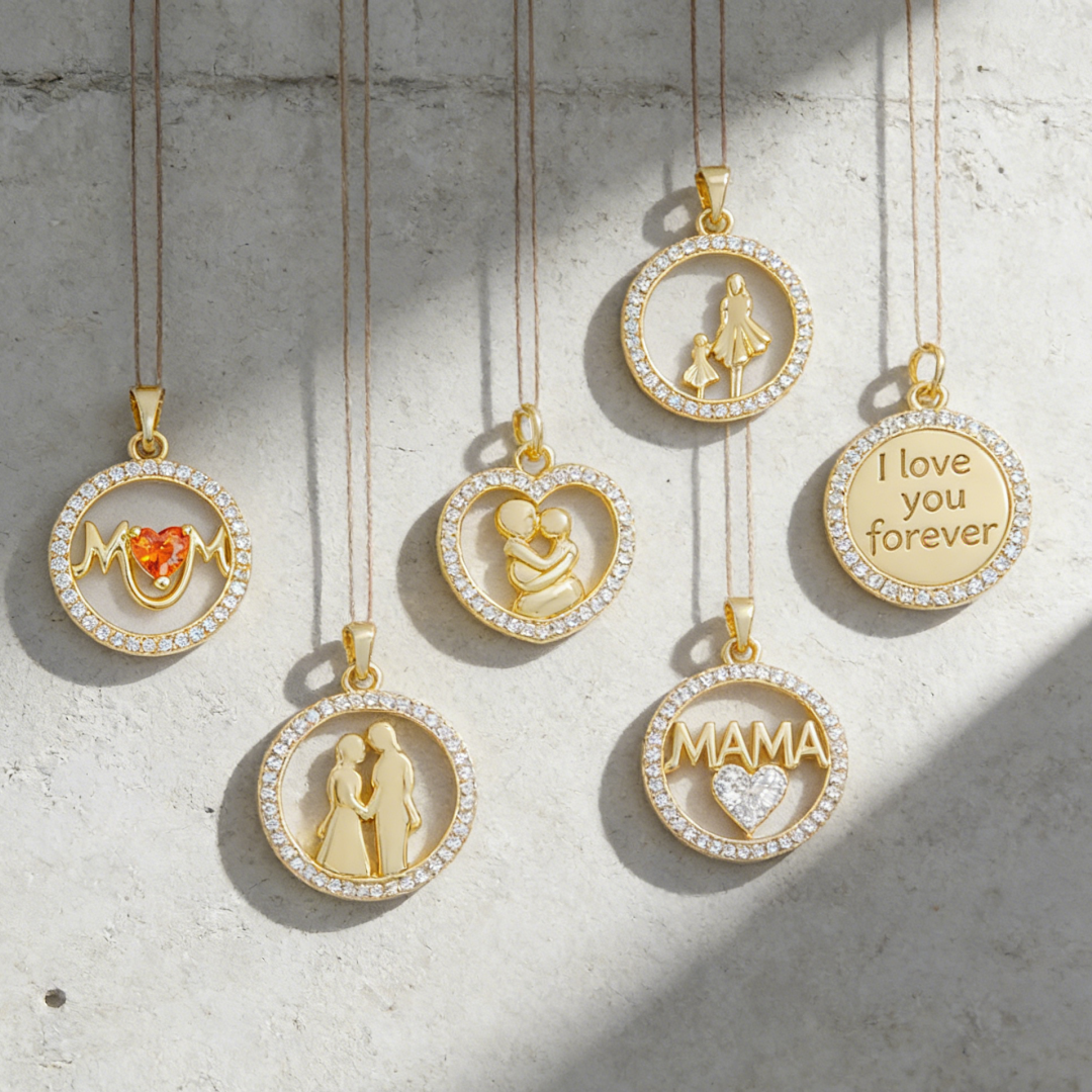 2Pcs Pendants Brass Mom Mother - Men'S Fashion Necklaces recensione e prezzo