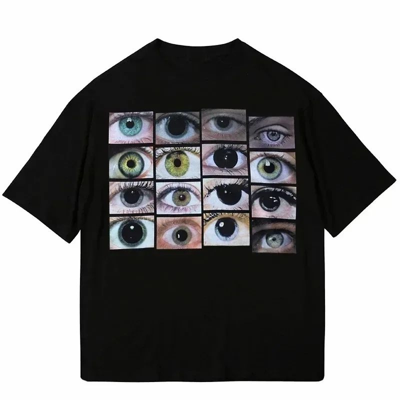 Eyes Printed Harajuku Y2K T-sh - Mens Fashion Dress Shirts recensione e prezzo