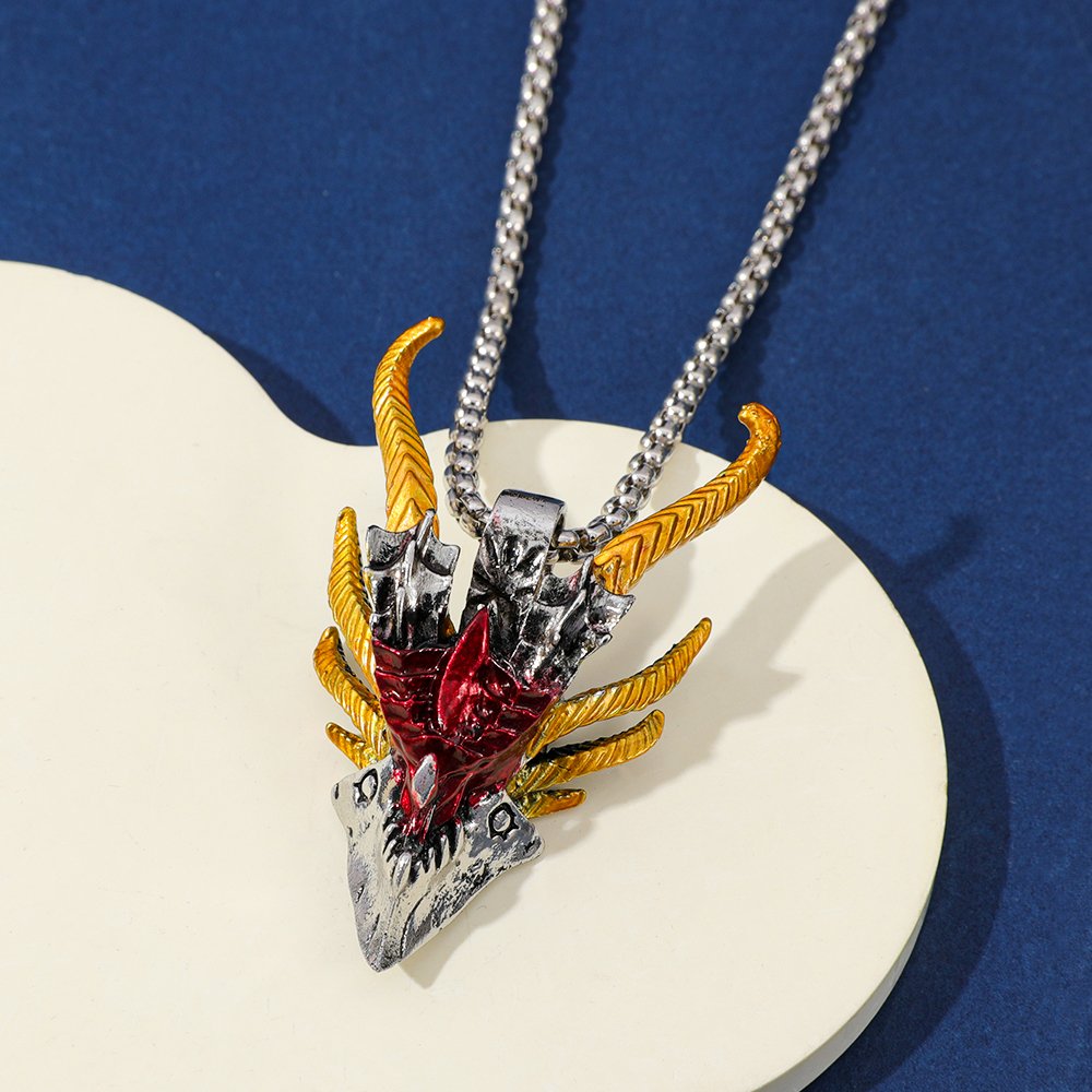 Retro Hip-Hop Evil Dragon Head - Men'S Fashion Necklaces recensione e prezzo