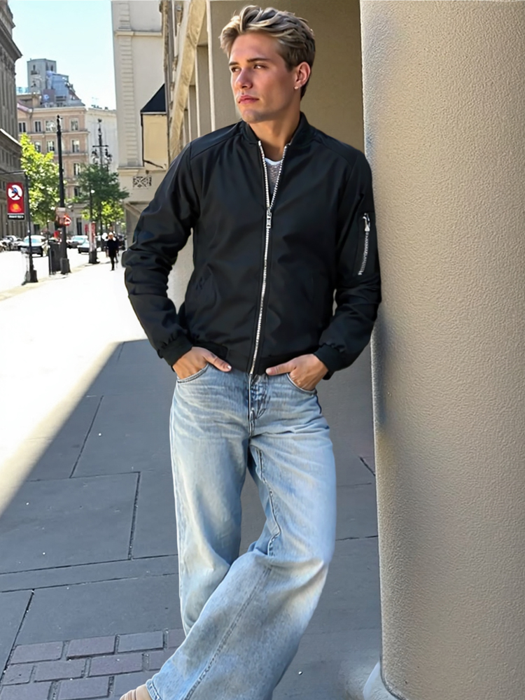 Spring Autumn Men's Bomber Jac - Mens Fashion Bomber Jacket recensione e prezzo
