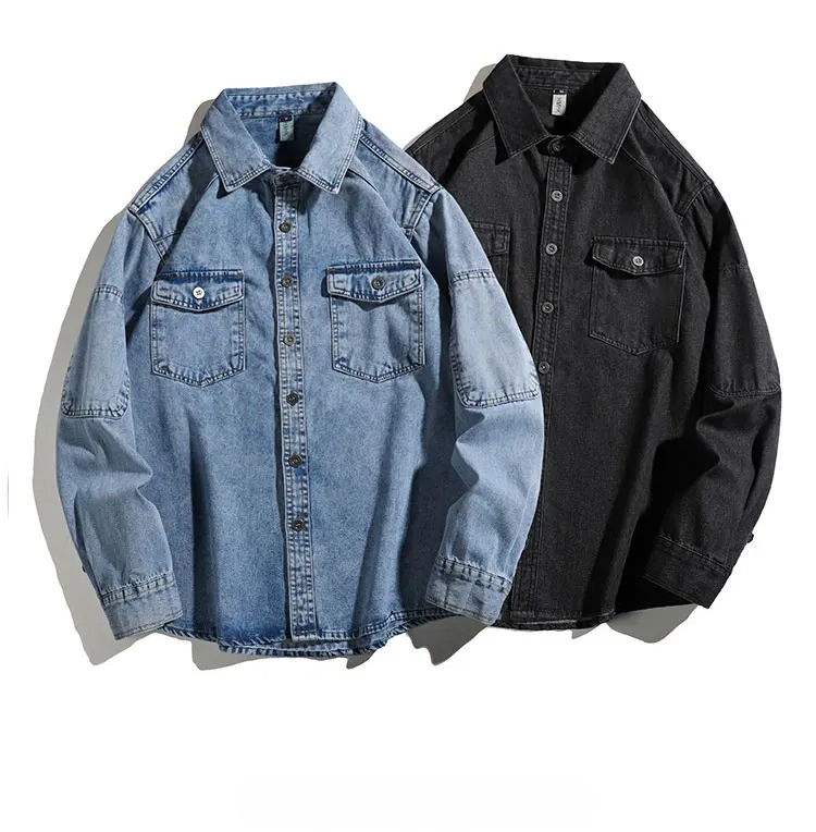 Streetwear Mens Denim Shirts F - Jeans Shirt Fashion For Men recensione e prezzo