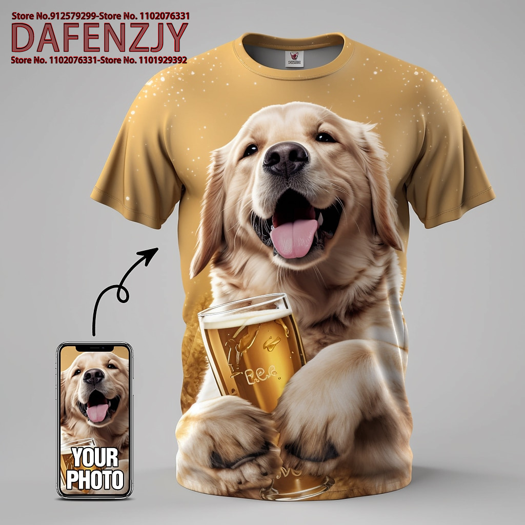 Custom Funny Pet Photo 3D All  - Mens Fashion Dress Shirts recensione e prezzo
