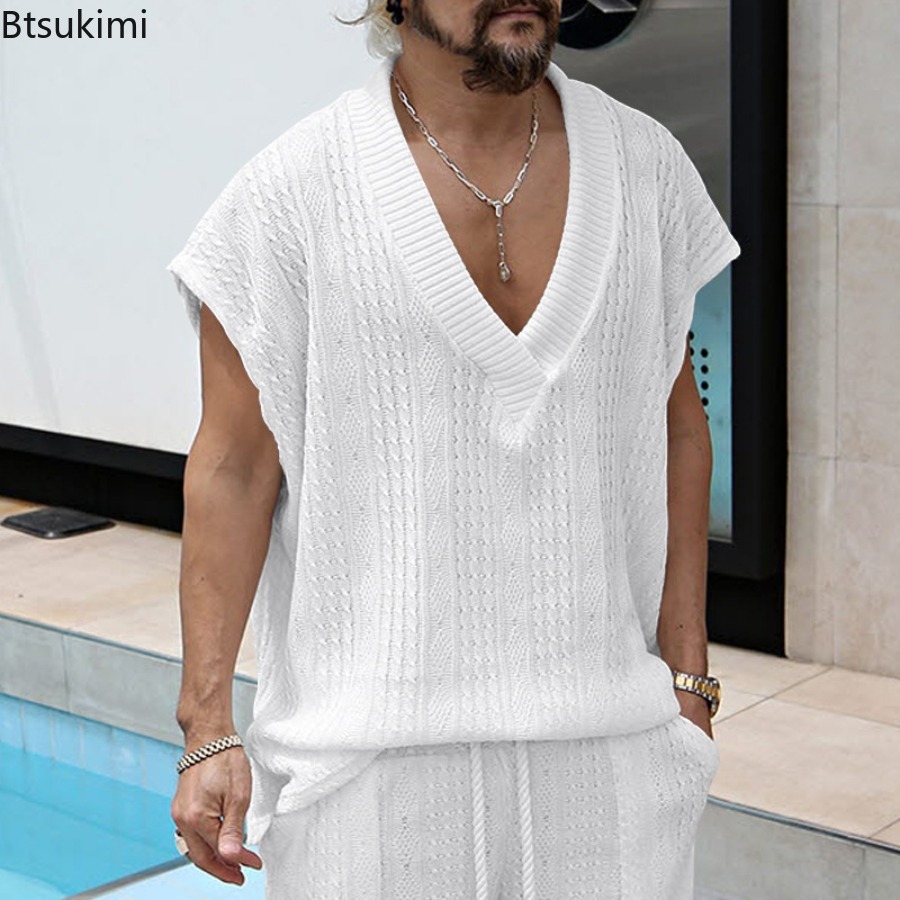 2026 Men's Spring Summer Jacqu - Men'S Fashion V Neck T Shirts recensione e prezzo