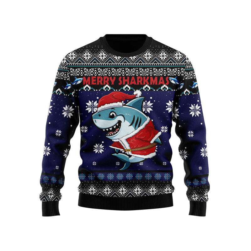 Funny Shark Graphic Ugly Chris - Mens Xmas Fashion recensione e prezzo