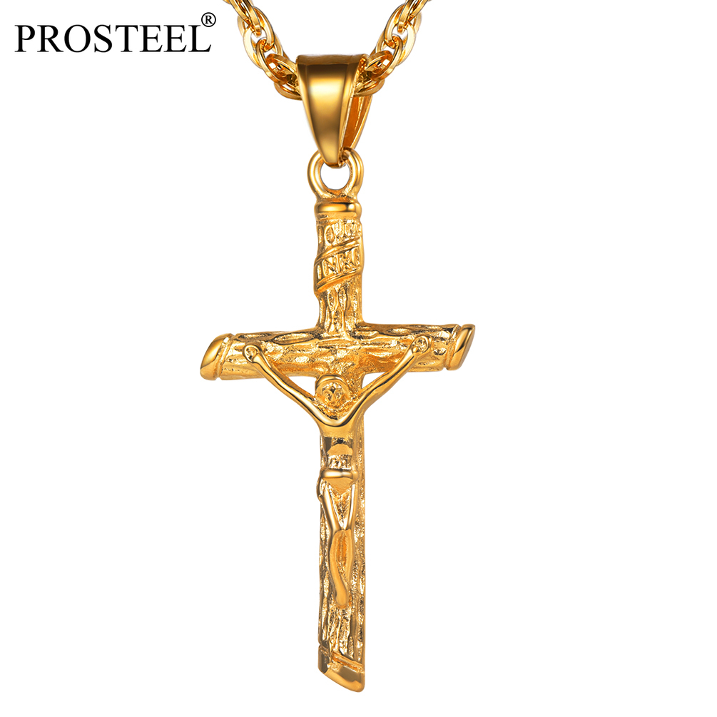 PROSTEEL Jesus Cross Necklace  - Mens Xmas Fashion recensione e prezzo