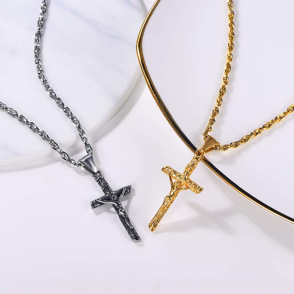 PROSTEEL Jesus Cross Necklace  - Mens Xmas Fashion recensione e prezzo