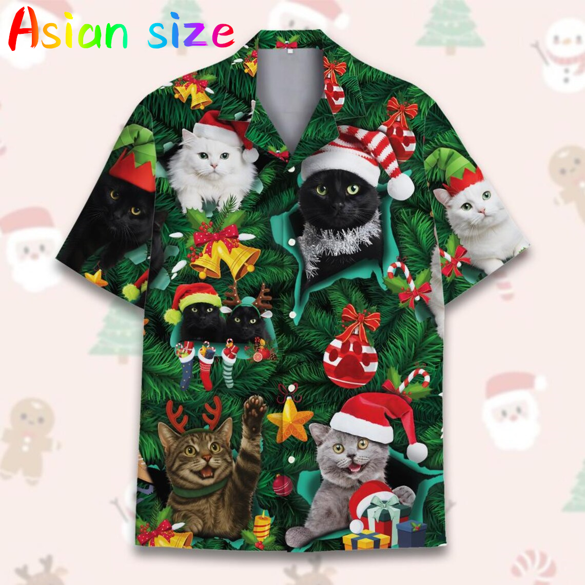 Summer 3D Cat Christmas Hat Pr - Mens Xmas Fashion recensione e prezzo