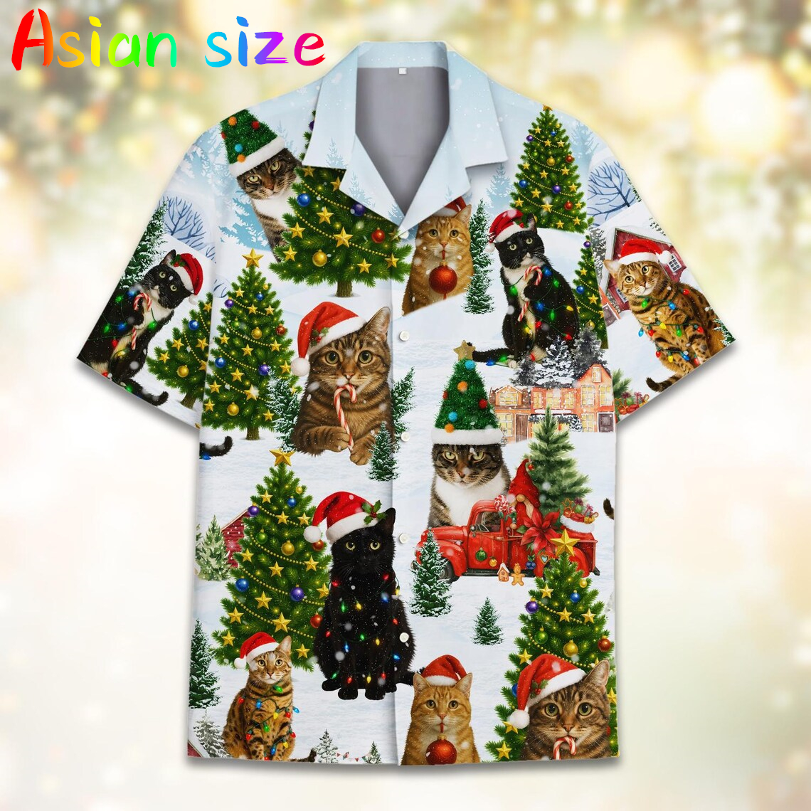 Summer 3D Cat Christmas Hat Pr - Mens Xmas Fashion recensione e prezzo
