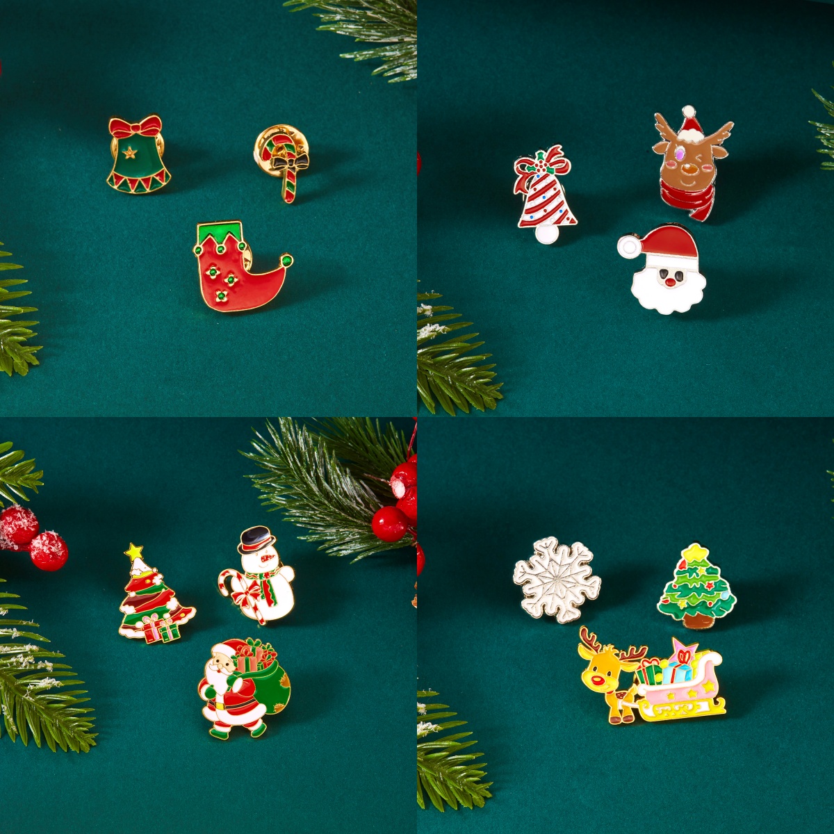 3pcs/set Christmas Brooch For  - Mens Xmas Fashion recensione e prezzo