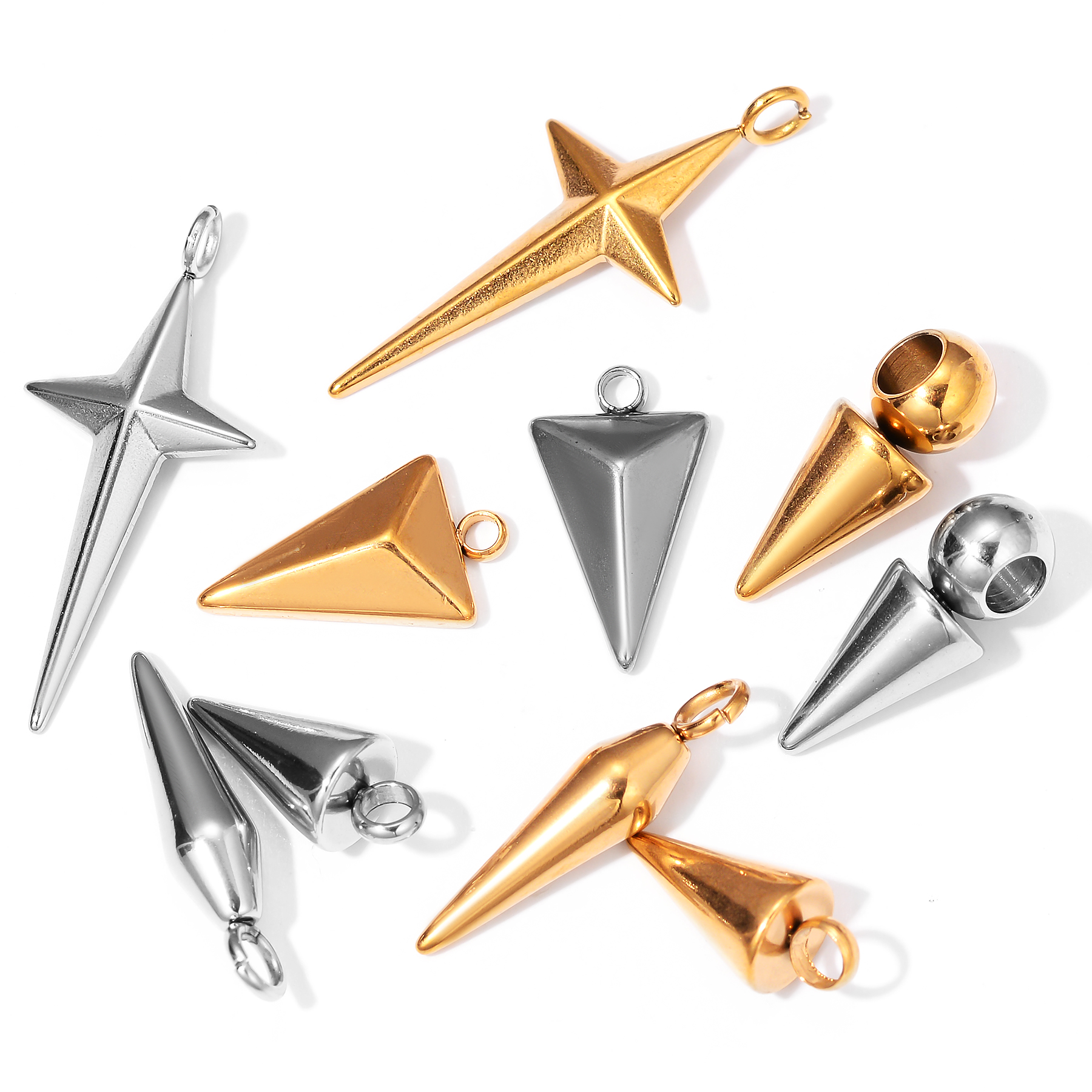 8PCS Stainless Steel Cone Char - Men'S Fashion Necklaces recensione e prezzo