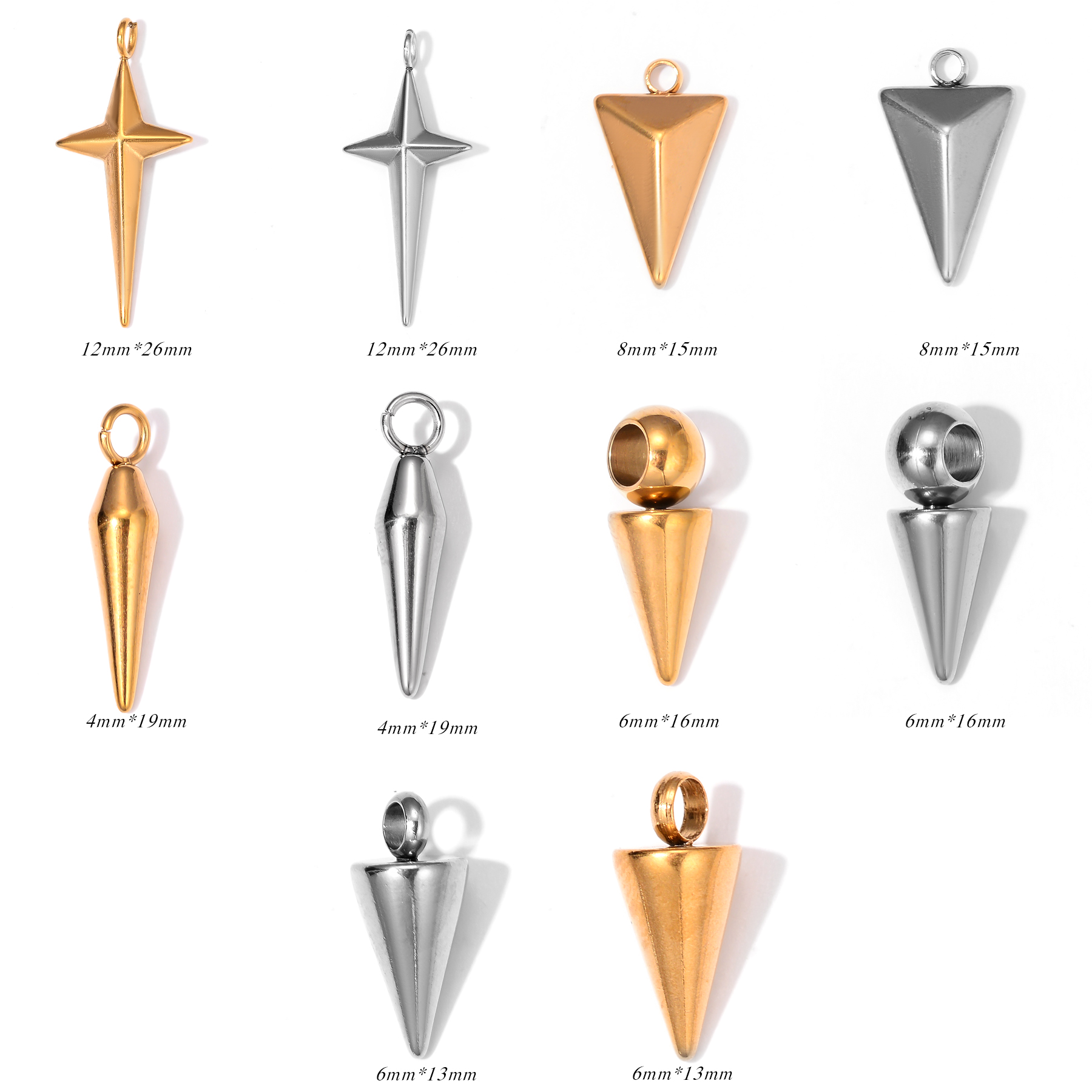 8PCS Stainless Steel Cone Char - Men'S Fashion Necklaces recensione e prezzo
