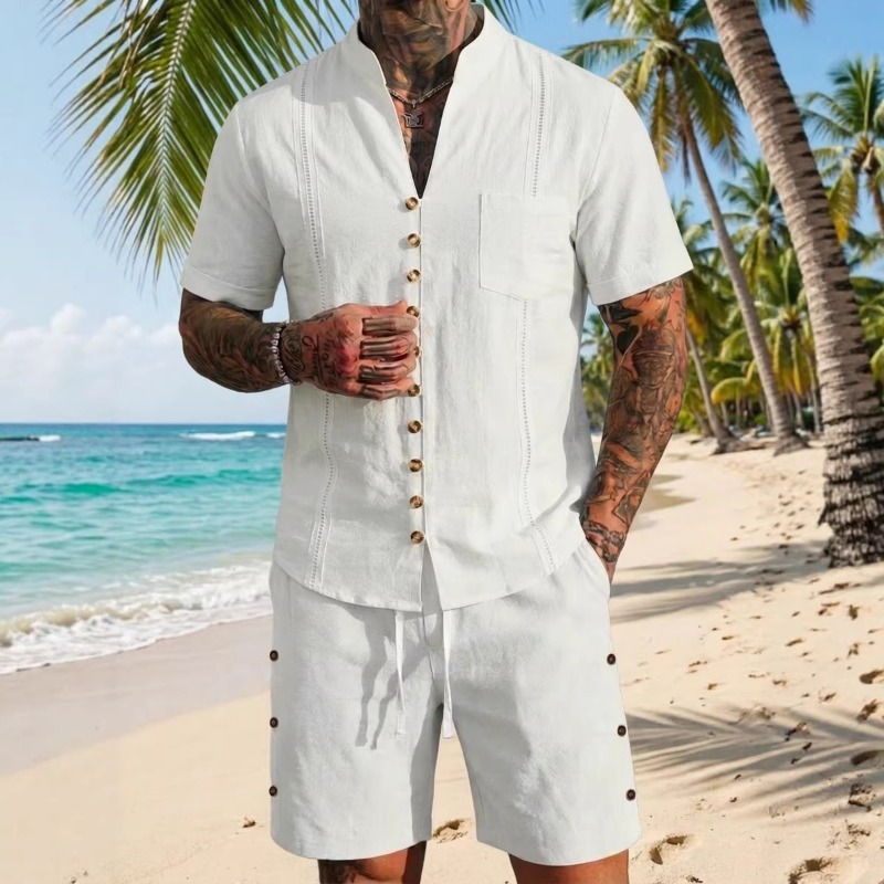 Men's Linen 2 Piece Outfits St - Linen Shirt Summer recensione e prezzo
