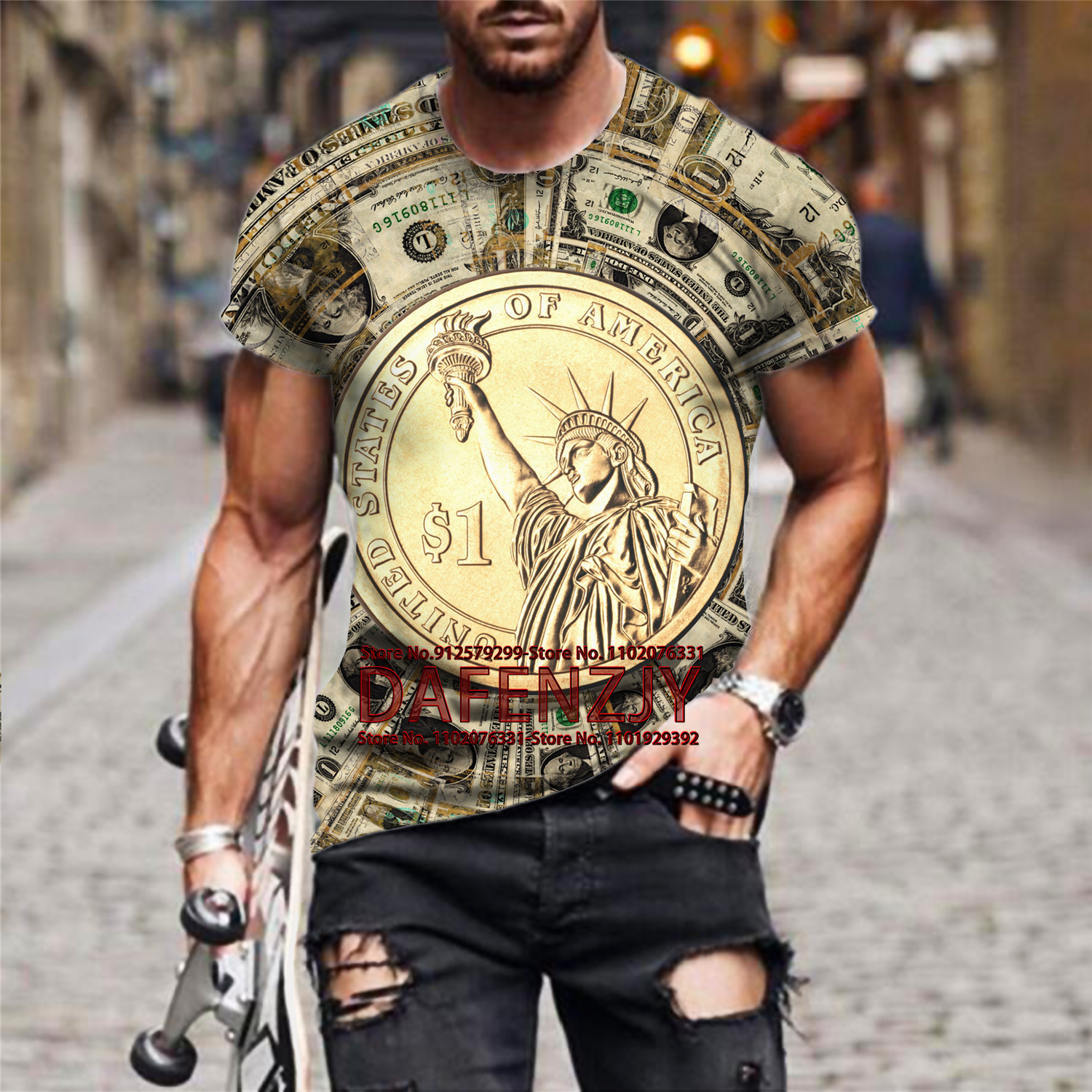 Men's 3d T Shirt American Doll - Mens Fashion Dress Shirts recensione e prezzo