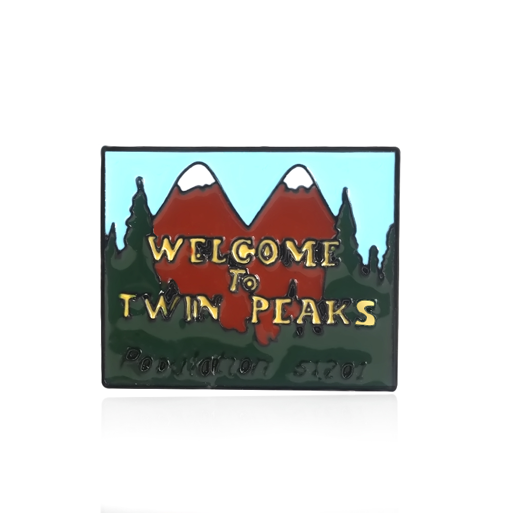 Twin Peaks Enamel Badge Brooch - Jeans Shirt Fashion For Men recensione e prezzo