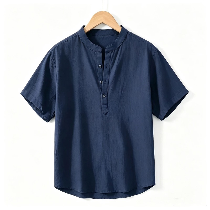 Men Cotton Linen Short-Sleeve  - Linen Shirt Summer recensione e prezzo